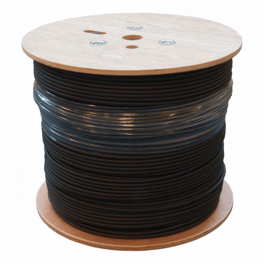 U/UTP CAT.6 SOLID OUTDOOR LDPE 24AWG 1.0M Black