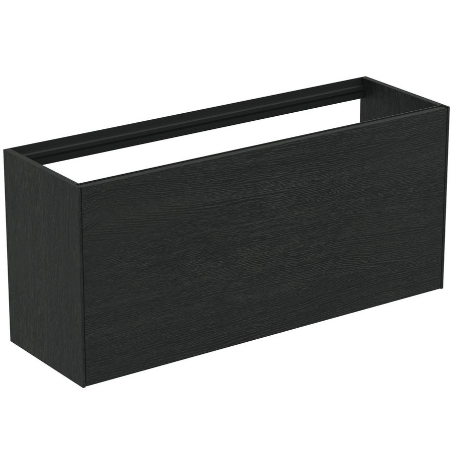 Conca wastafelmeubel 120x37x55cm 1 lade zonder afdekblad smoked oak