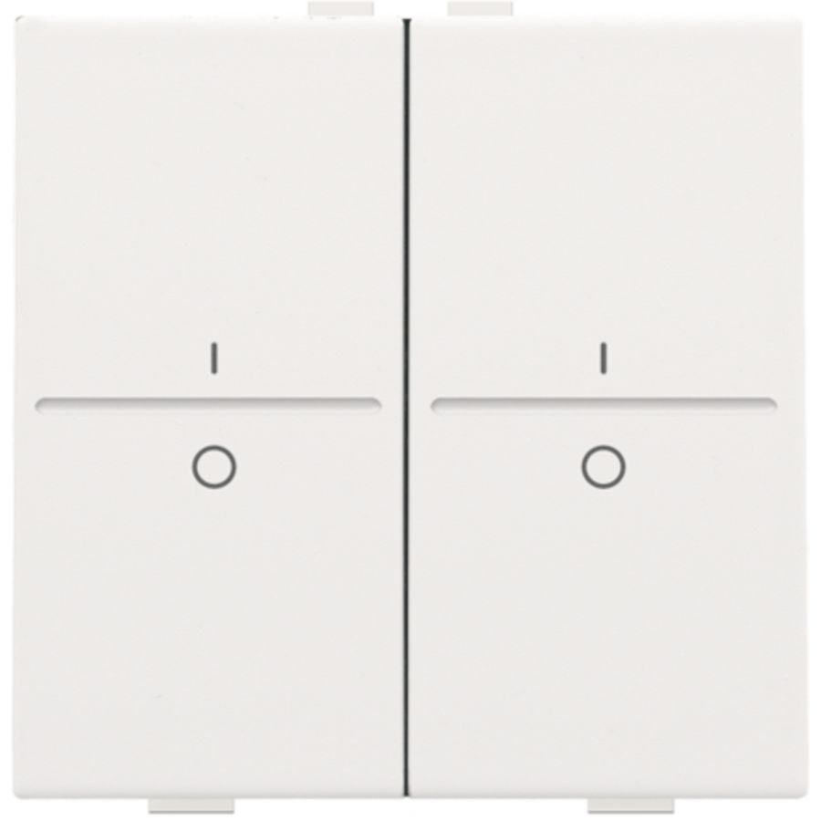2-voudige toets met opdruk I en 0 RF schakelaar/knop white c