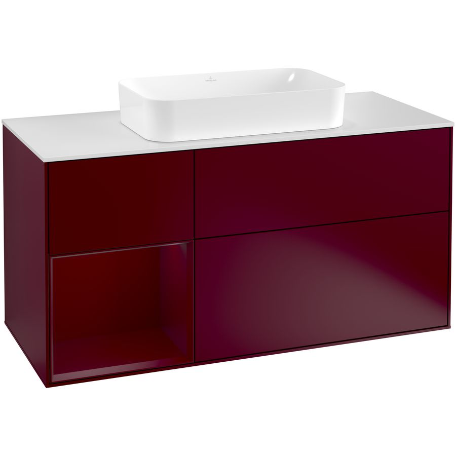 Wastafelonderkast Finion 1200x603x501mm Peony Matt Lacquer G291HBHB