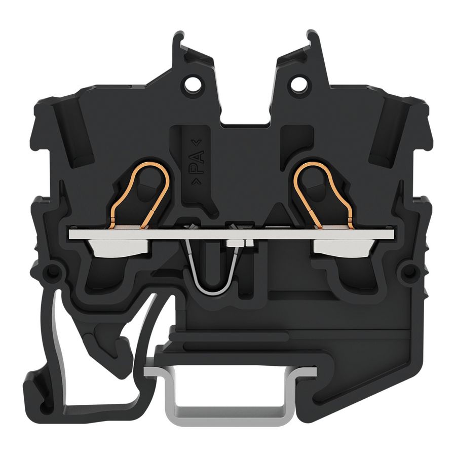 2-draads MINI-rijgklem bedieningsopening 1mm² zwart 2050-1205 VVE=100