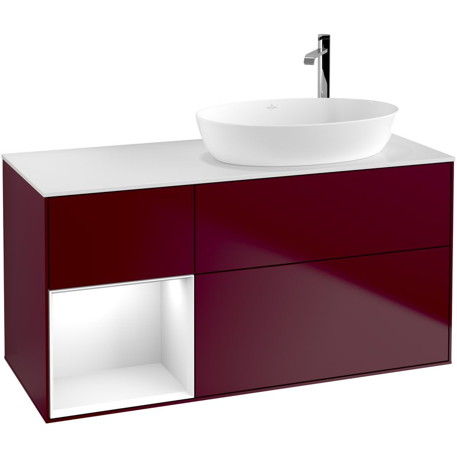 Wastafelonderkast Finion 1200x603x501mm Peony Matt Lacquer G921GFHB