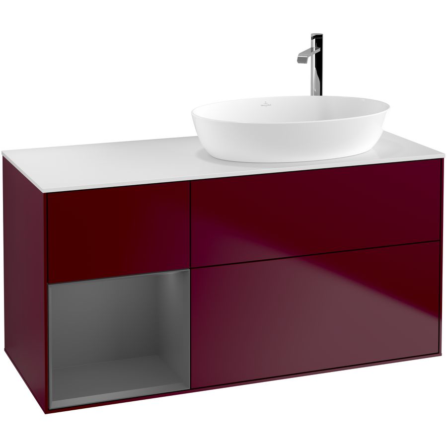 Wastafelonderkast Finion 1200x603x501mm Peony Matt Lacquer G921GKHB