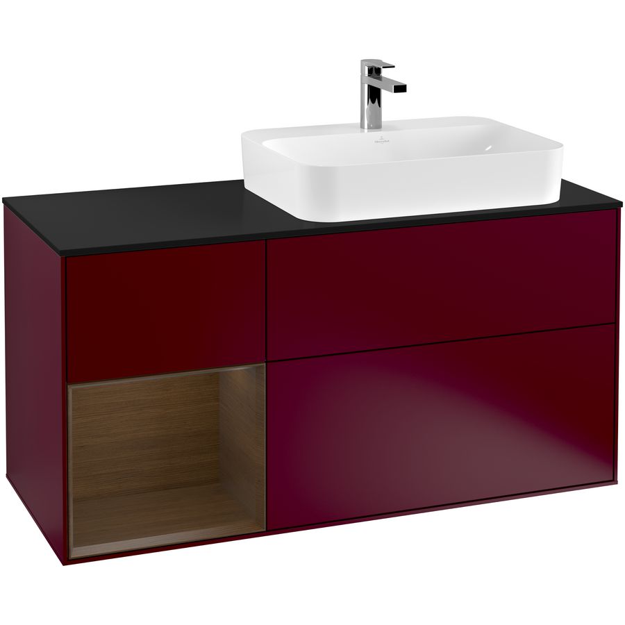 Wastafelonderkast Finion 1200x603x501mm Peony Matt Lacquer G392GNHB