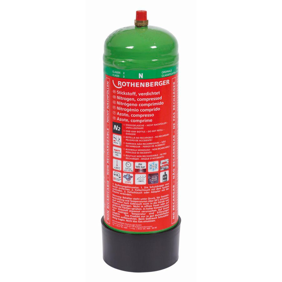 Stikstof 2l stalen fles gevuld