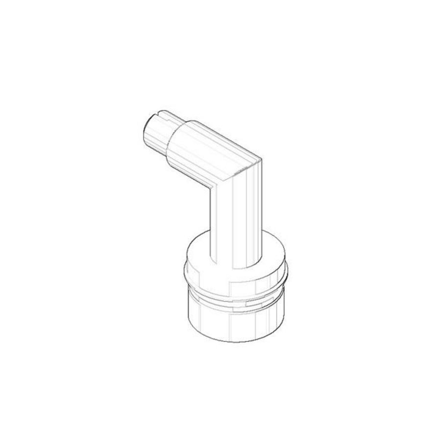 Greep Hoekstuk compleet Hendel 46x50x35mm chr
