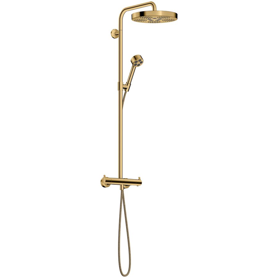 Showerpipe 280 1 straalsoort EcoSmart thermostaat AXOR One Polished Gold-Optic