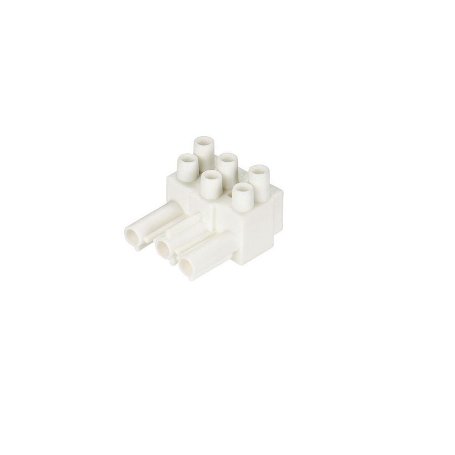 Schroefsteker ST18/3 male wit dubbel VVE=200