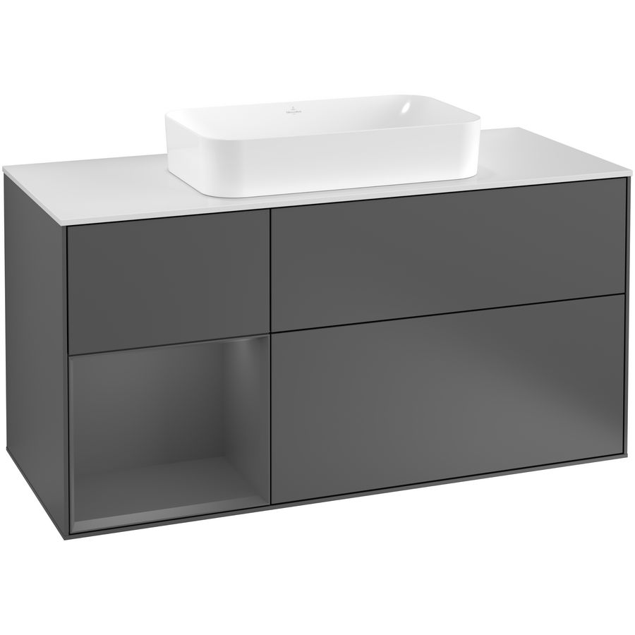 Wastafelonderkast Finion 1200x603x501mm Antr. Matt Lacquer G291GKGK