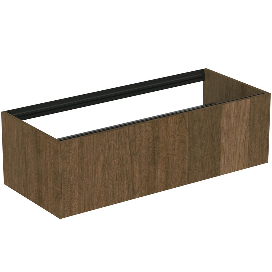 Conca wastafelmeubel 120x50x37cm 1 lade zonder afdekblad dark walnut