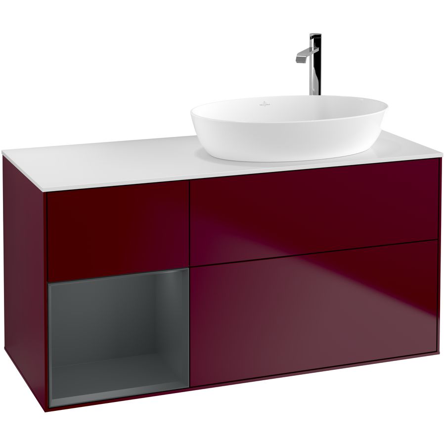 Wastafelonderkast Finion 1200x603x501mm Peony Matt Lacquer G921HGHB