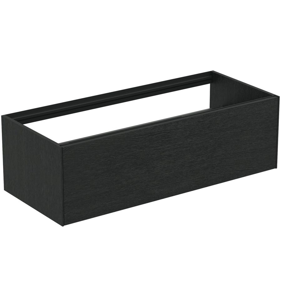 Conca wastafelmeubel 120x50x37cm 1 lade zonder afdekblad smoked oak