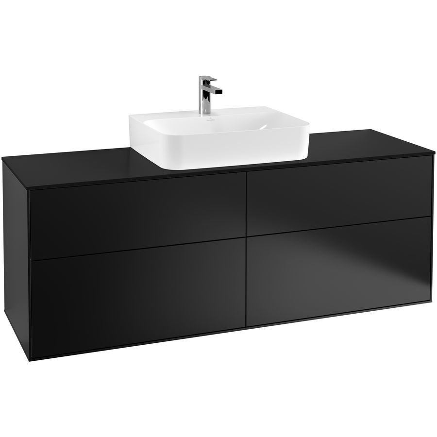 Wastafelonderkast Finion 1600x603x501mm Black Matt Lacquer G19200PD