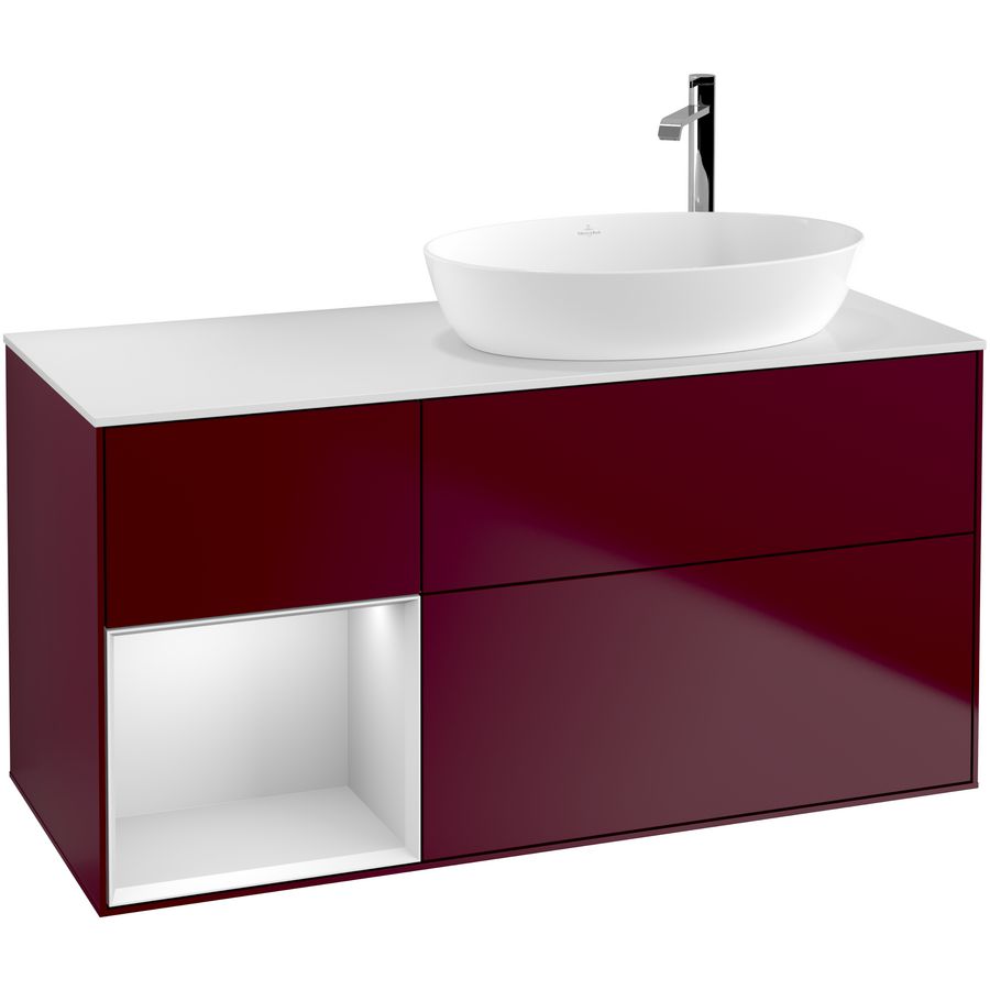 Wastafelonderkast Finion 1200x603x501mm Peony Matt Lacquer G921MTHB