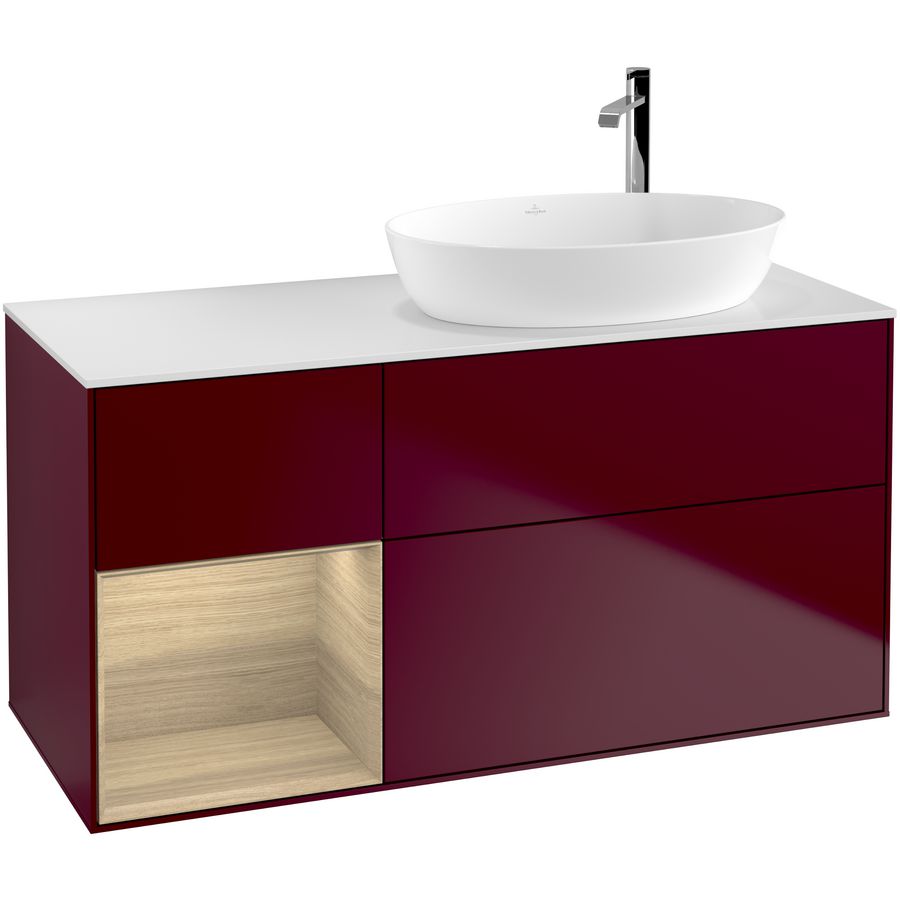 Wastafelonderkast Finion 1200x603x501mm Peony Matt Lacquer G921PCHB