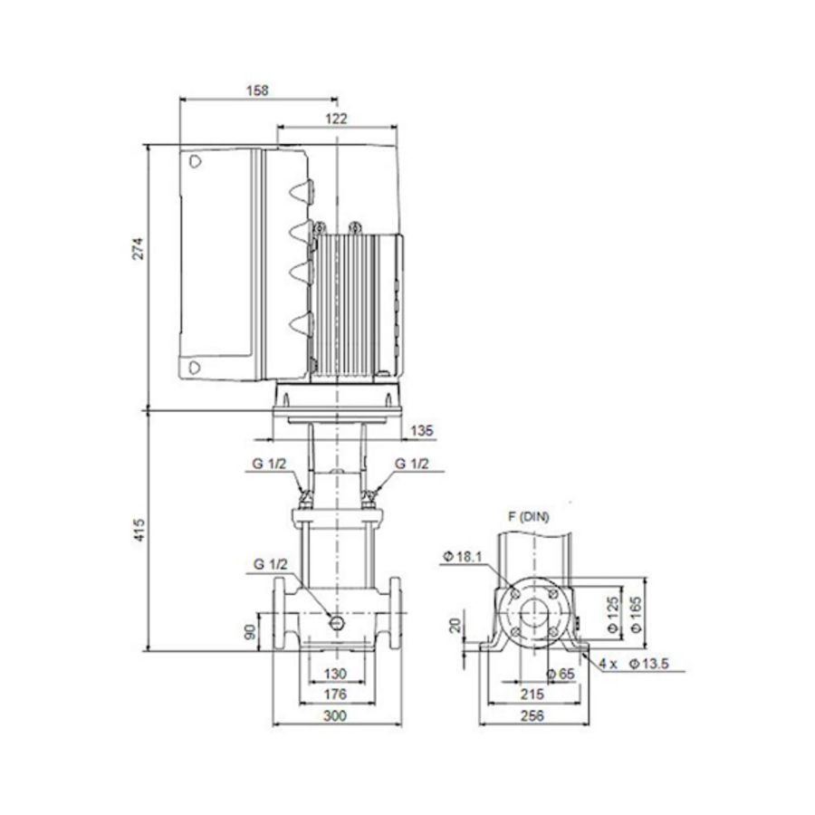 Centrifugaalpomp CRE20-01 AN-F-A-E-HQQE 3x380-500 60 HZ