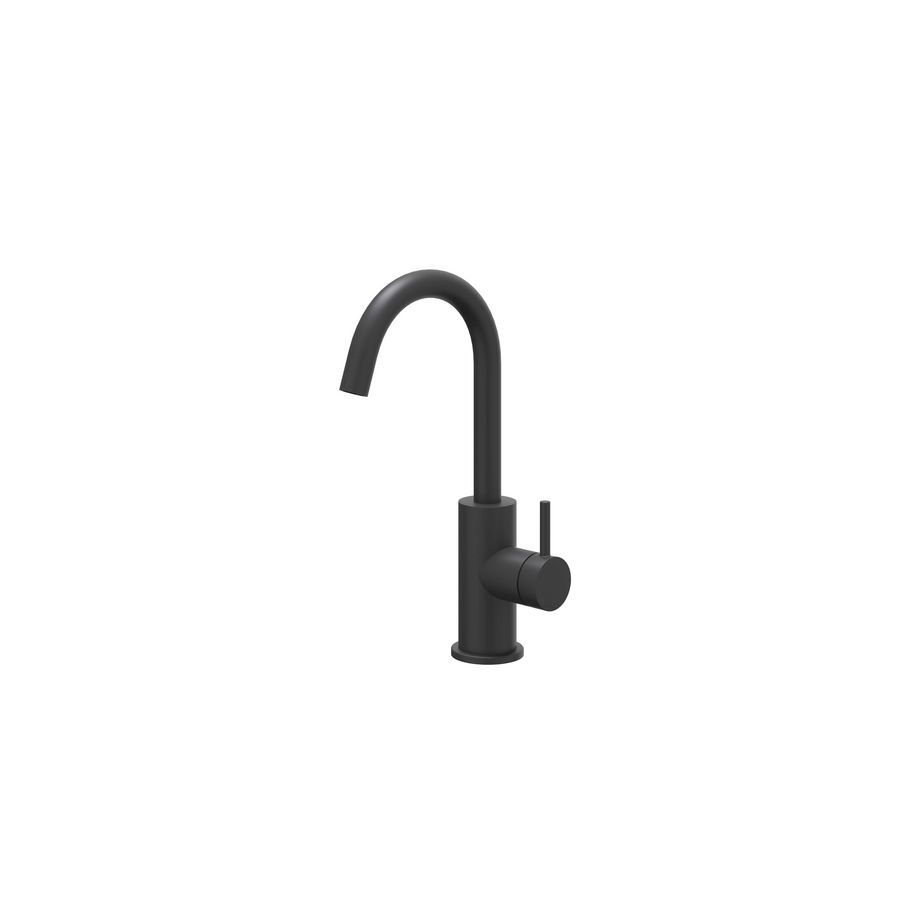 Wastafelmengkraan BOND draaibare uitloop sprong 125mm coldstart mat zwart