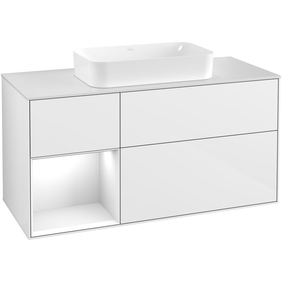 Wastafelonderkast Finion 1200x603x501mm G.White.L G291GFGF