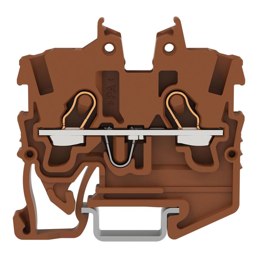 2-draads MINI-rijgklem bedieningsopening 1mm² bruin 1201/000-014 VVE=100