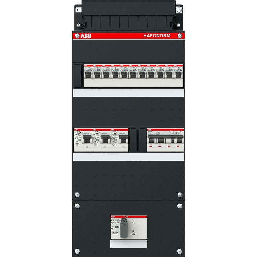 Groepenkast 11 groepen achter 3x 30mA 3-fase 1SPF006905F1764