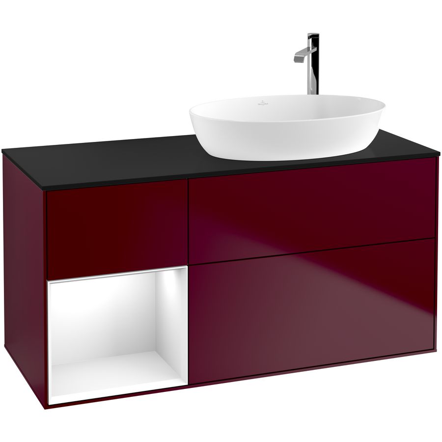 Wastafelonderkast Finion 1200x603x501mm Peony Matt Lacquer G922GFHB