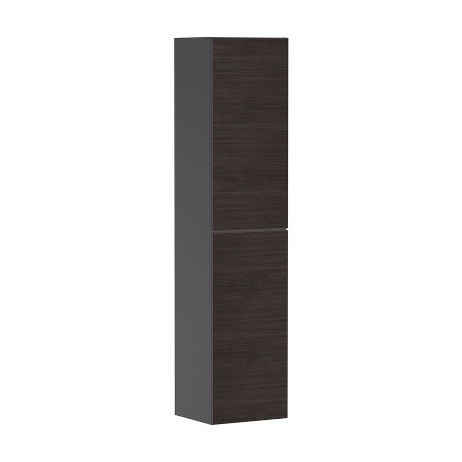Hoge kast Slate Matt Grey / front dark oak 400/360 scharnieren rechts Xevolos E 54223730