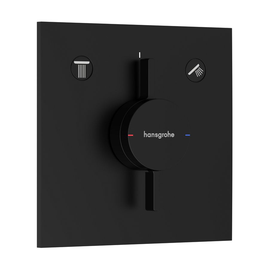 DuoTurn E afbouwdeel tbv inbouwkraan voor 2 functies mat zwart