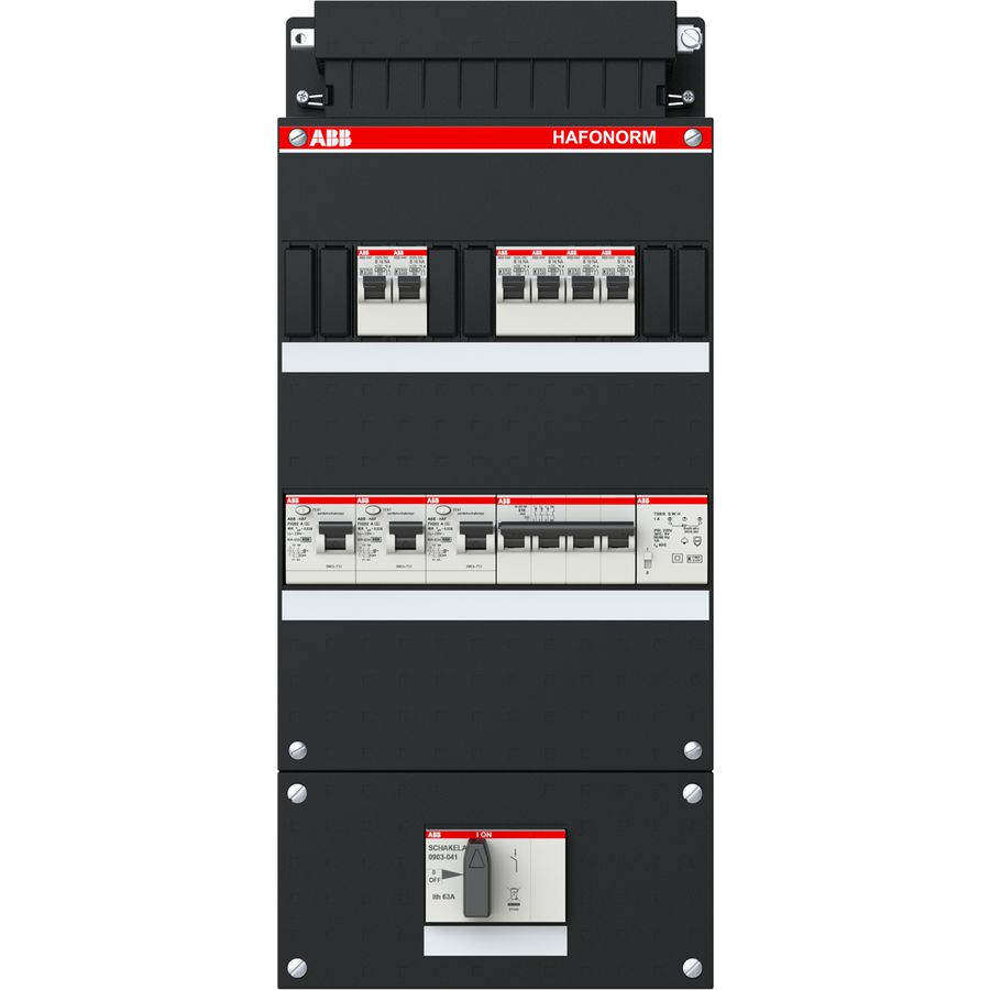Groepenkast 6x achter 3x30mA HS+D+T 3-fasen 1SPF006907F1747
