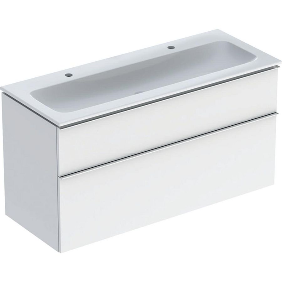 iCon set slim rim wt 120 met onderkast 2 laden wit/chroom