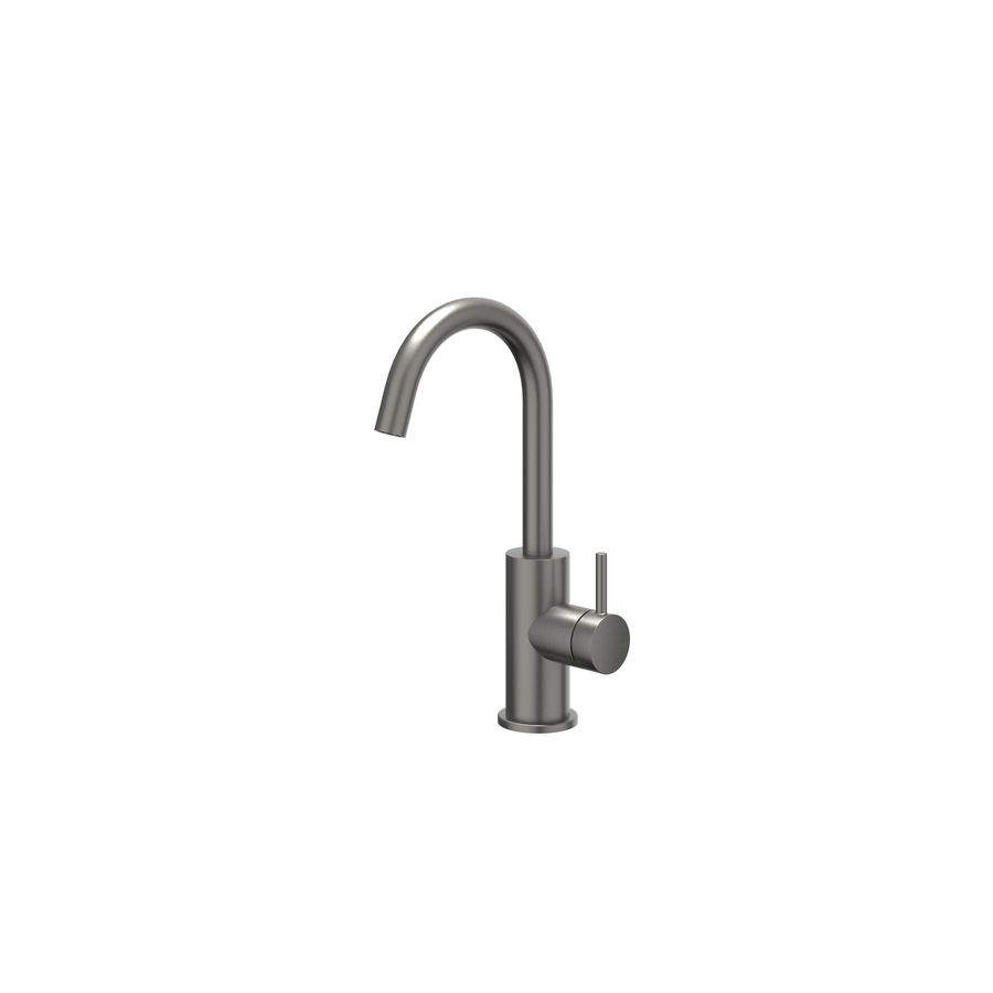 Wastafelmengkraan BOND draaibare uitloop sprong 125mm coldstart geborsteld metal black PVD