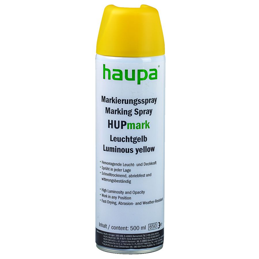 Markeerspray HUPmark geel Aerosol 500 ml
