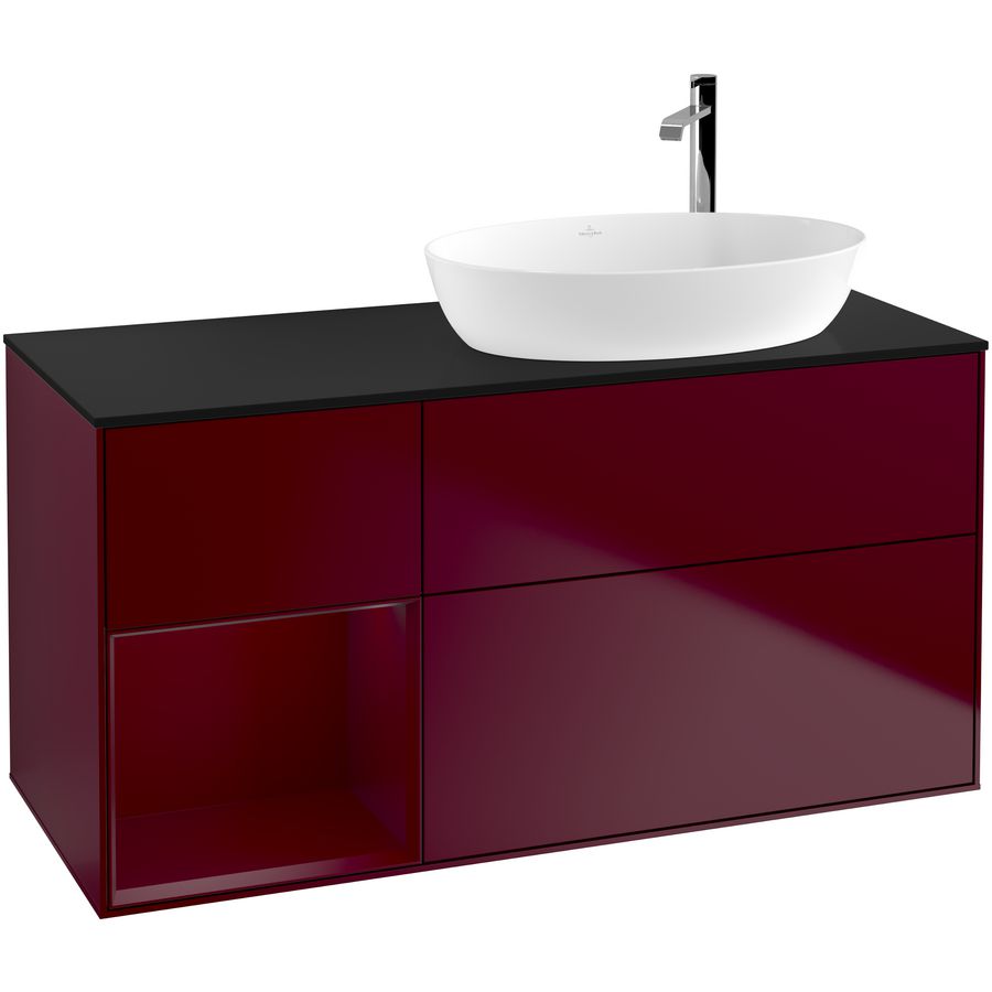 Wastafelonderkast Finion 1200x603x501mm Peony Matt Lacquer G922HBHB