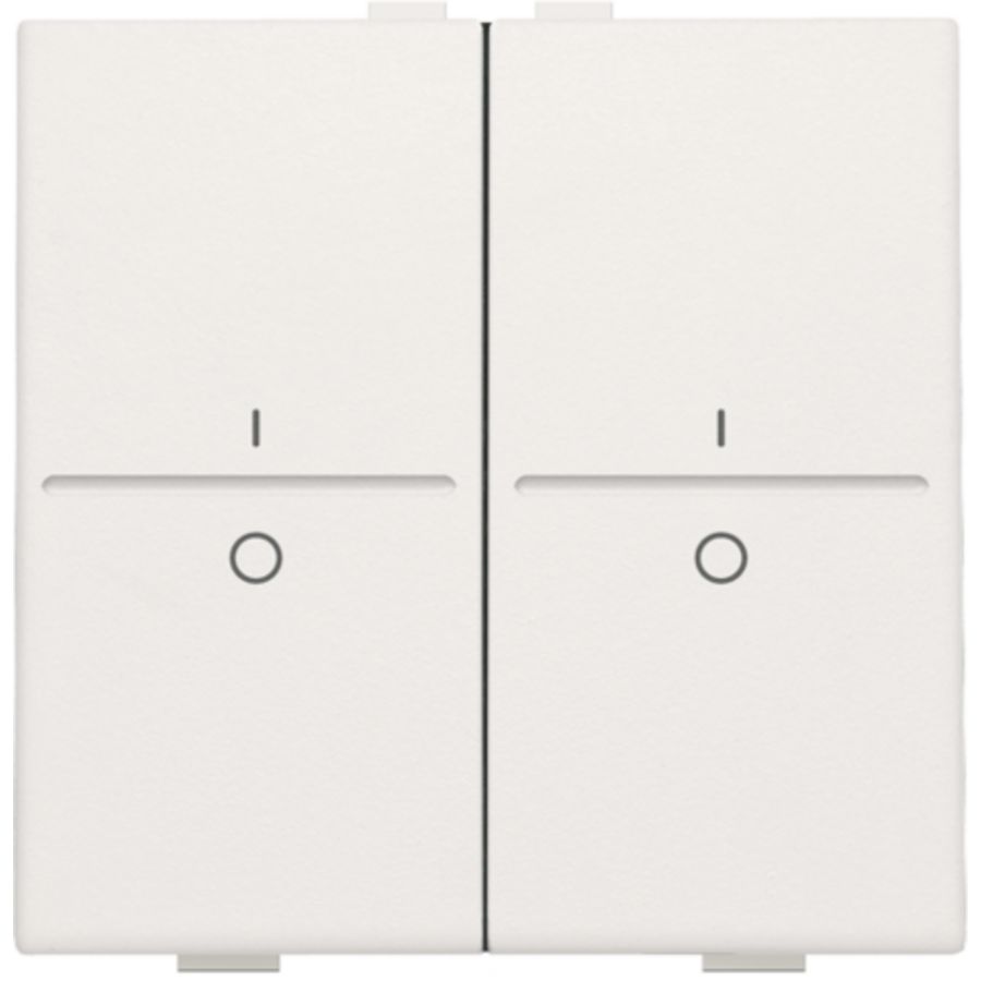 2-voudige toets met opdruk I en 0 RF schakelaar/knop white