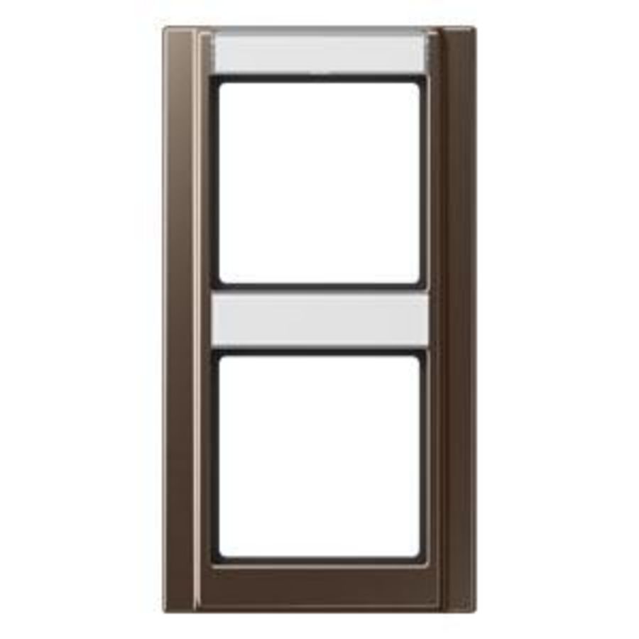 Afdekraam 2-voudig tekstveld verticaal A500 mokka VVE=10