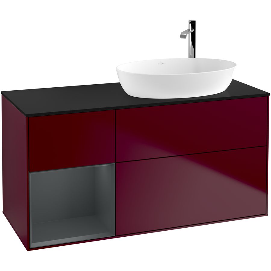 Wastafelonderkast Finion 1200x603x501mm Peony Matt Lacquer G922HGHB