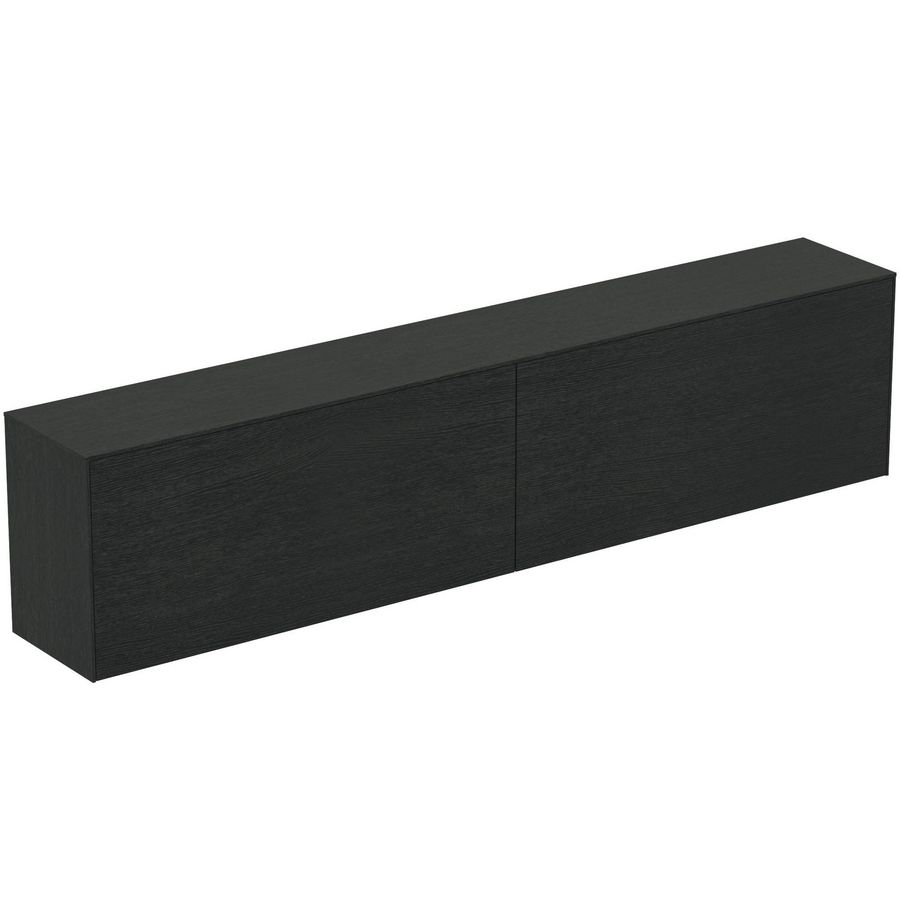 Conca wastafelmeubel 240x37x55cm 2 laden afdekblad zonder uitsnijding smoked oak