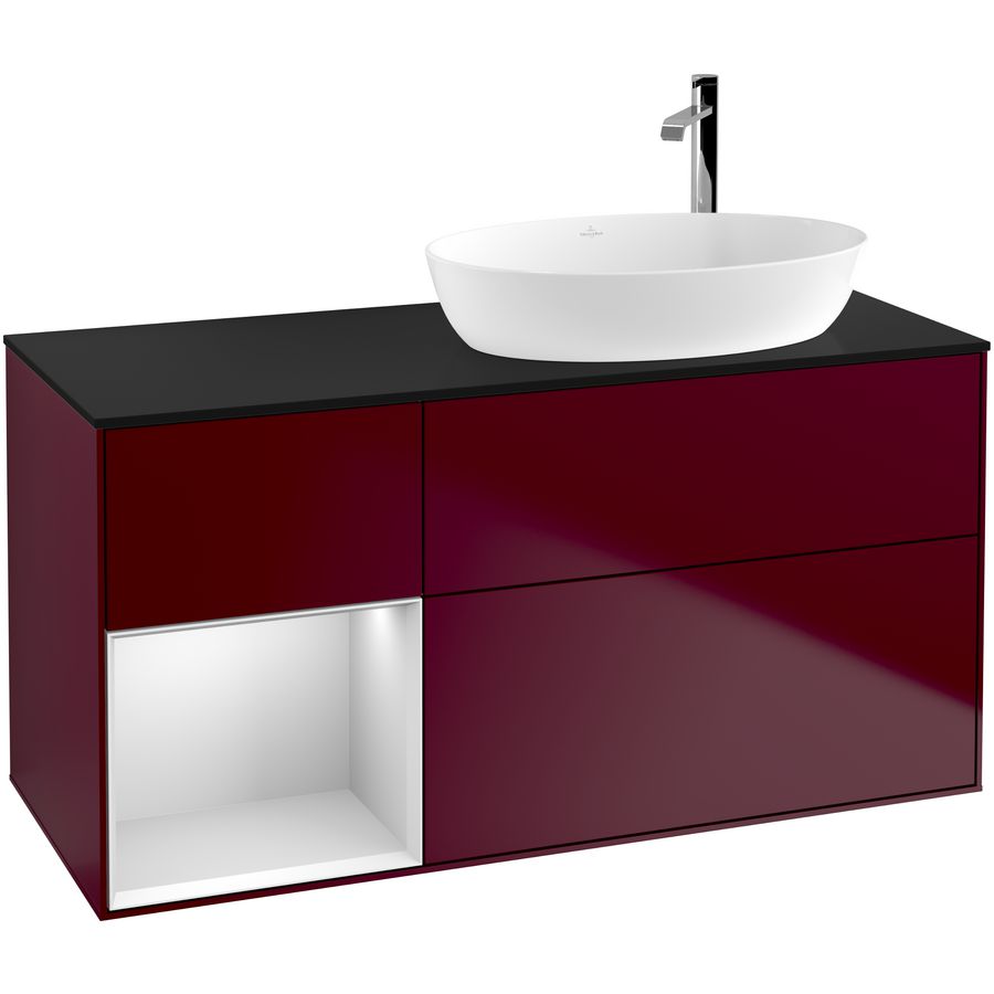 Wastafelonderkast Finion 1200x603x501mm Peony Matt Lacquer G922MTHB