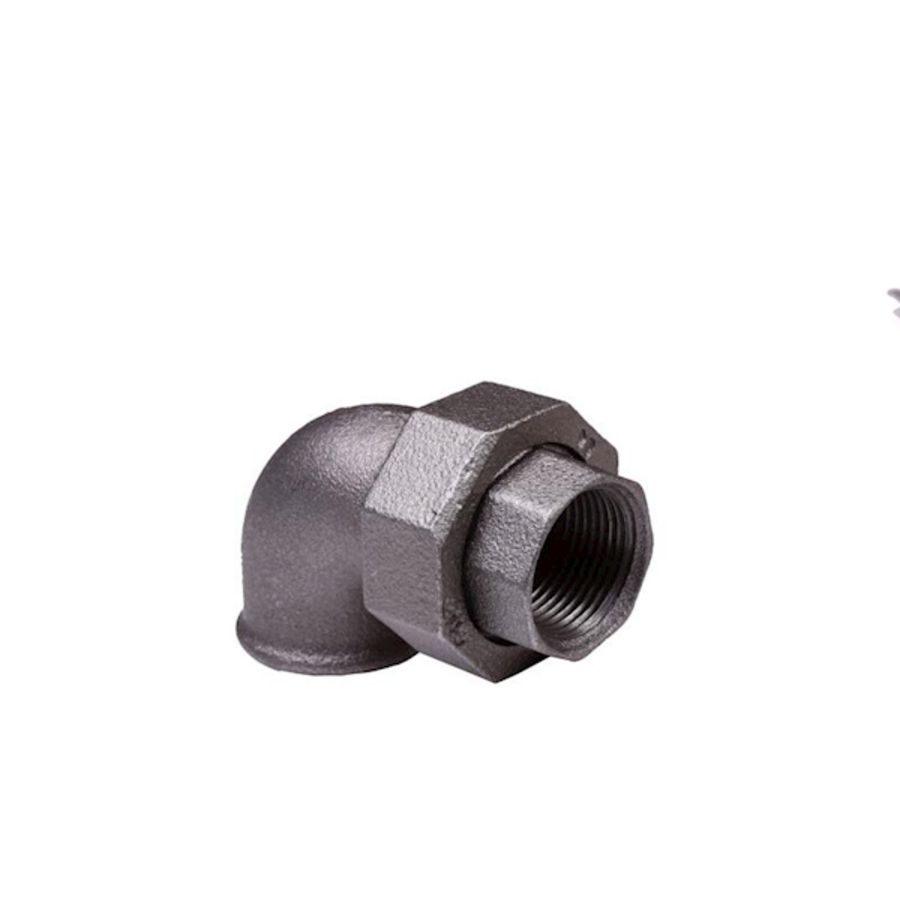 3-del. haakse koppeling malleable conisch nr.96 zwart 1/2"bn.