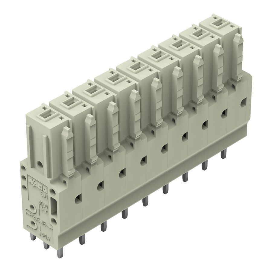 THT FE steker RE raster 7,62mm li.grijs 831-3509 VVE=12