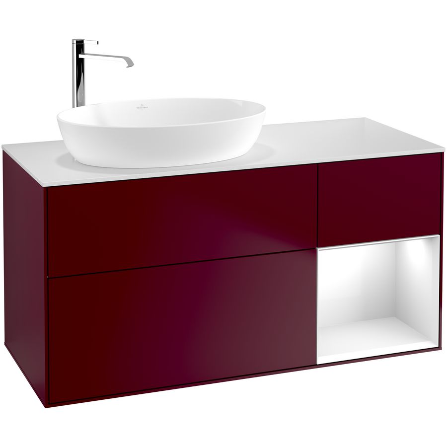 Wastafelonderkast Finion 1200x603x501mm Peony Matt Lacquer G931GFHB