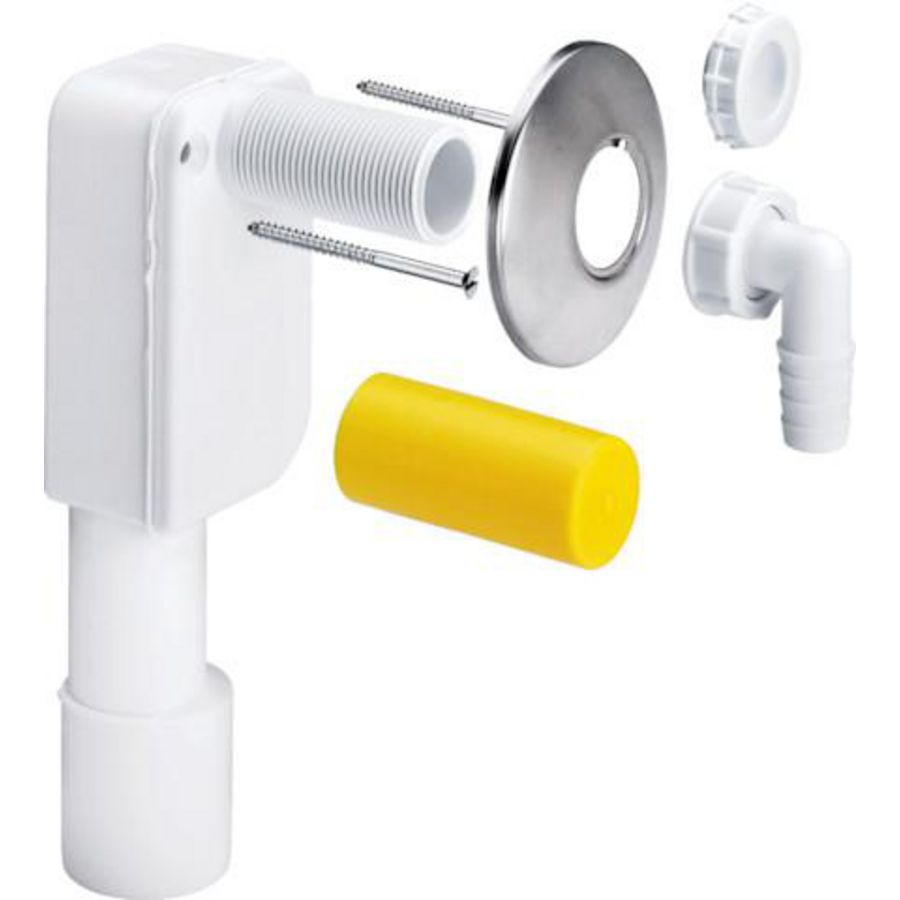 Inbouwsifon 40x50mm wit