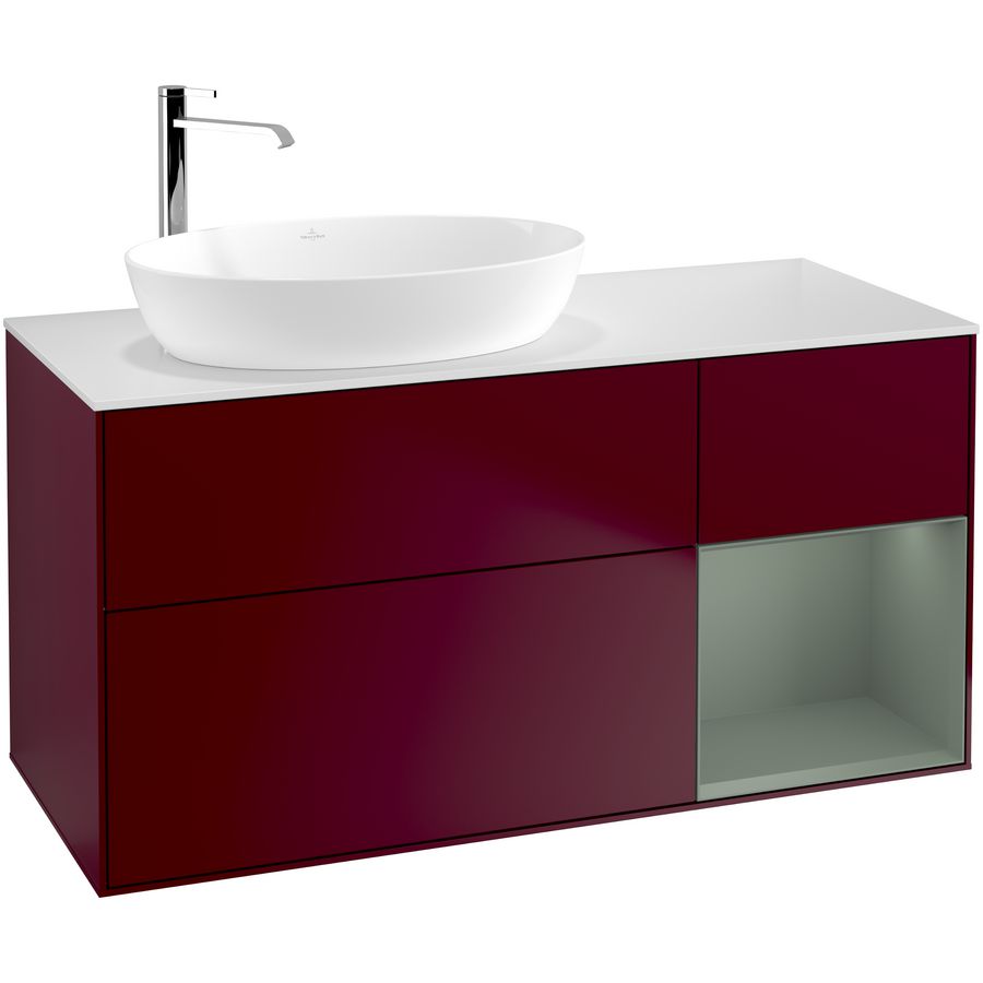 Wastafelonderkast Finion 1200x603x501mm Peony Matt Lacquer G931GMHB