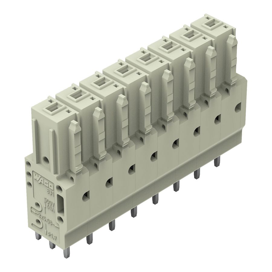 THT FE steker RE raster 7,62mm li.grijs 831-3508 VVE=12