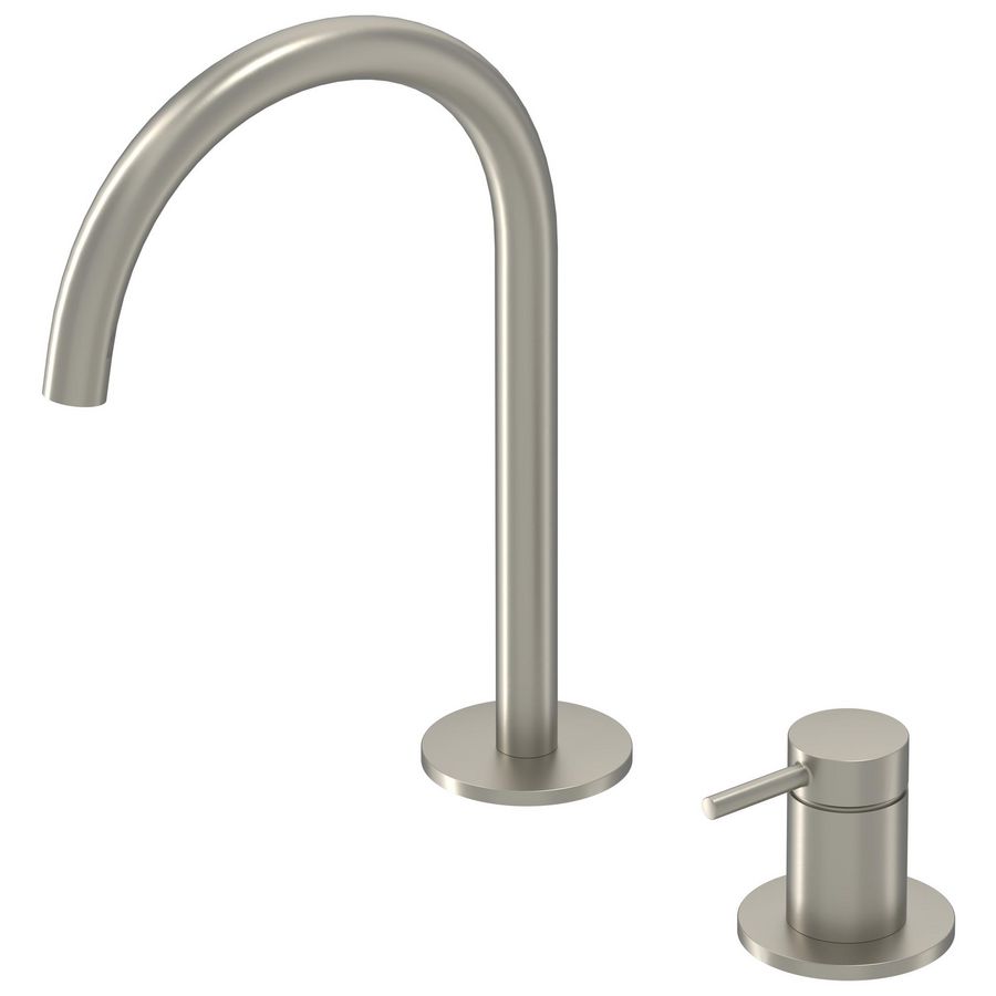 Wastafelmengkraan BOND 2-gats bladmontage sprong 171mm coldstart geborsteld nickel