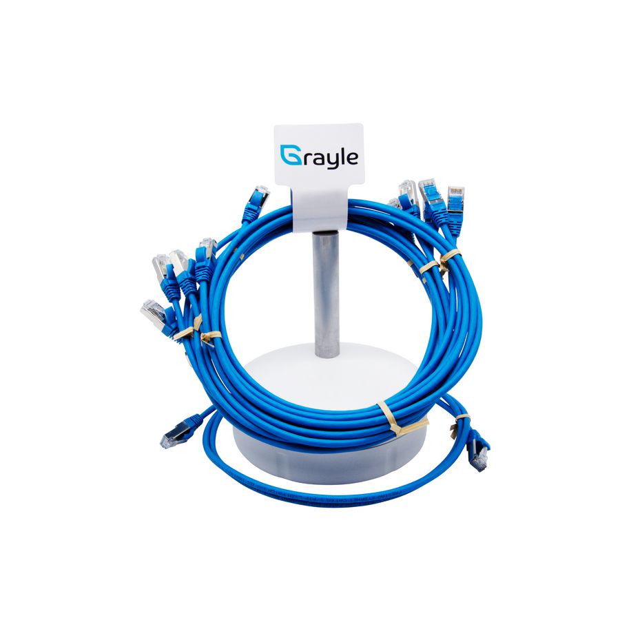 Slimline Patchkabel Cat.6A S/FTP AWG30 LSZH molded blauw 0.2