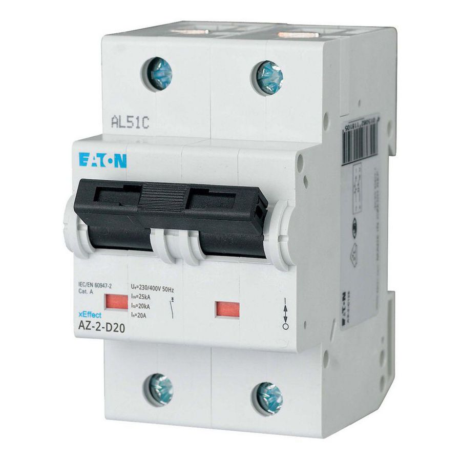installatieautomaat (MCB) AZ D-karakteristiek 20A 2-polig 25kA