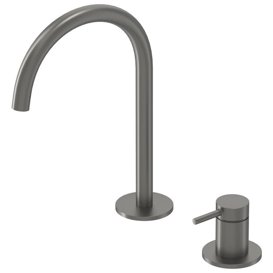 Wastafelmengkraan BOND 2-gats bladmontage sprong 171mm coldstart geborsteld metal black PVD