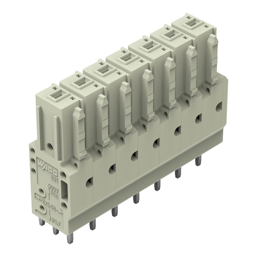 THT FE steker RE raster 7,62mm li.grijs 831-3507 VVE=12