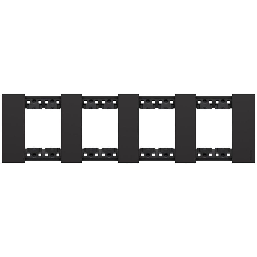Afdekplaat 2 + 2 + 2 + 2 modulen zwart LivingNow