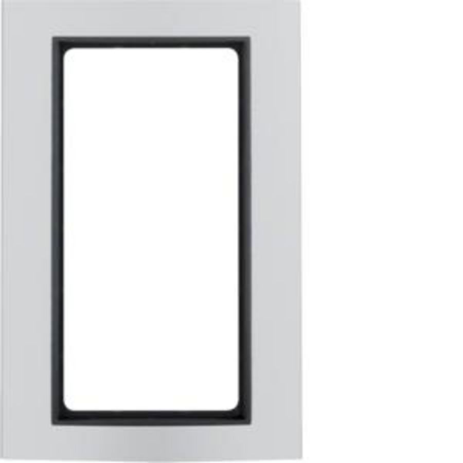 Afdekraam 1,5v vert. berker B.3 alu naturel/antraciet mat